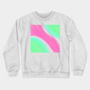 Pink green watercolor art design Crewneck Sweatshirt